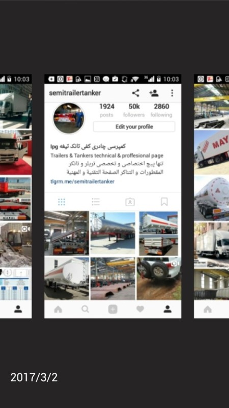 پیج اینستاگرام semitrailertanker تنها پیج تخصصی تریلر و تانک
