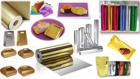 Film, metallized golden and colored