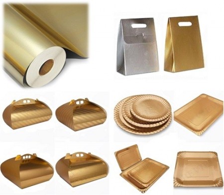 Film, metallized golden and colored