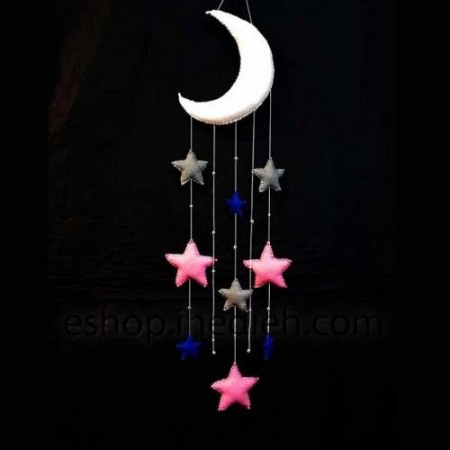 پک ساخت آویز ماه و ستاره نمدی