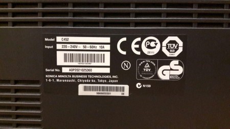 فتوکپی رنگی - سیاه سفید کونیکا مینولتا (Konica Minolta) مدل C452 *در حد نو*