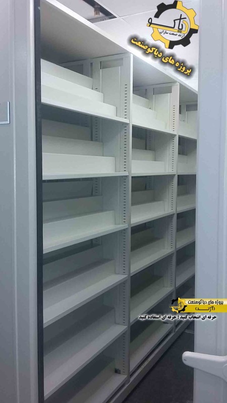 Representation of the shelf, archive rail