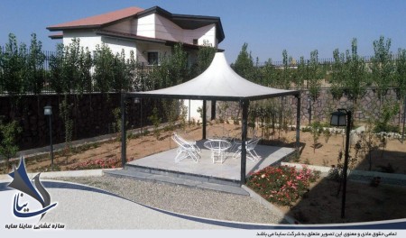 محصول سازه چادری پیش مهندسی(آلاچیق، پارکینگ، روفگاردن، سایبان)
