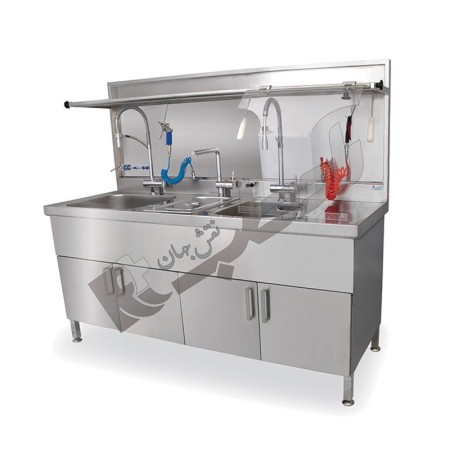 سینک ابزارشوی سه مرحله ای