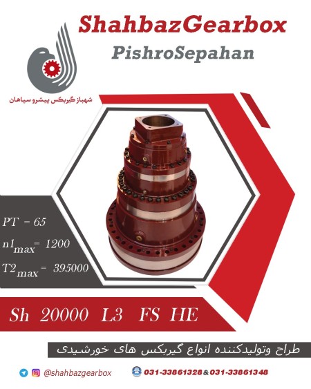 گیربکس خورشیدی فلنچدارباخروجی هزارخاری مادگی (FS)