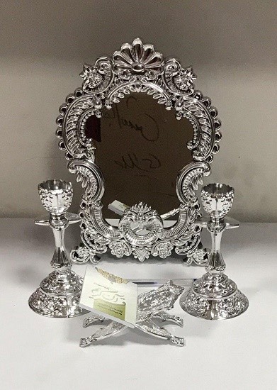 Buy wholesale mirror and candlesticks, decorative trim in two sizes, big and small