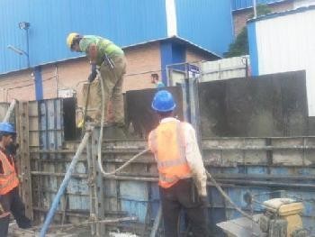 The implementation of steel buildings and concrete for wage