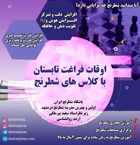 Leisure time of children in summer classes chess