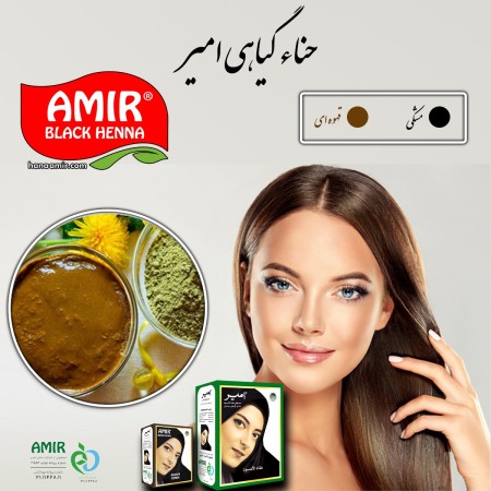 حناء مشکی و قهوه ای امیر شرکتی تنها دارنده نشان سیب سلامت