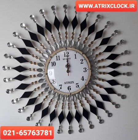 Wall clock solar jeweled