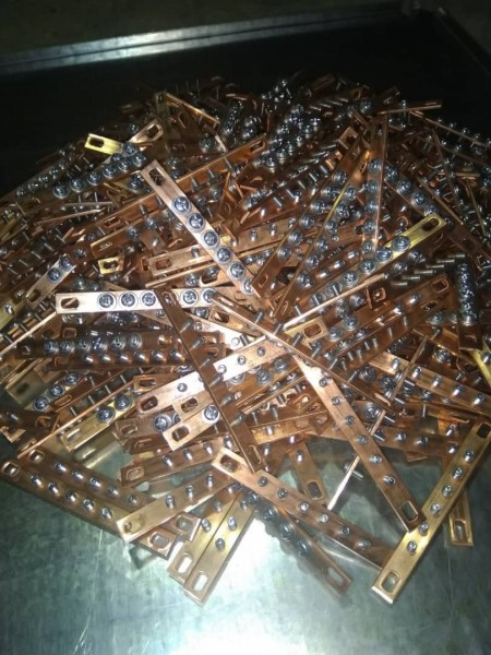 Copper ground and zero ingots in meters