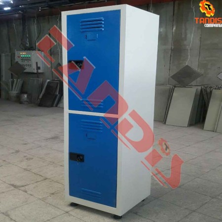 Wardrobe, changing room, two doors on the metal