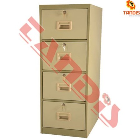 File file of four drawers with double rails