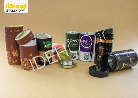 Cardboard cans and cylindrical cardboard packaging container