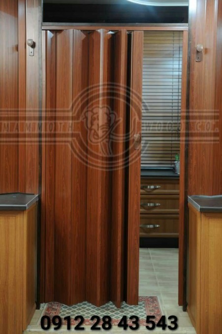 PVC wood folding door