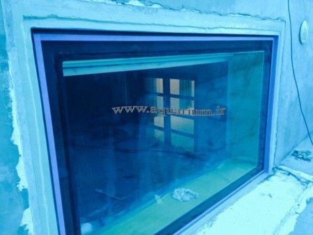 استخر شیشه ای ، نصب شیشه استخر، حوض شیشه ای