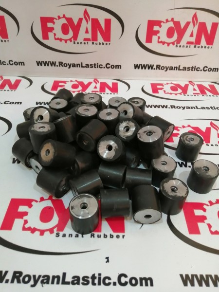 ضربه گیر لاستیکی یک سرمهره یک سرپیچ قرقره ای