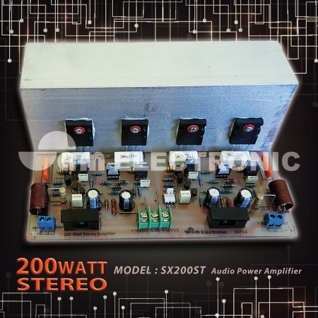 برد آمپلی فایر 200 وات RMS استریو - SX200ST
