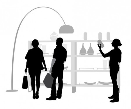 Counter of the number of customers in the store