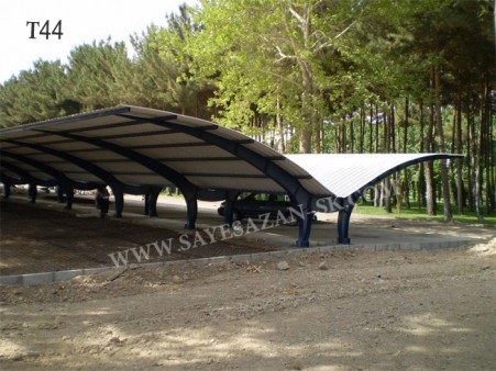 Execution of office parking canopy