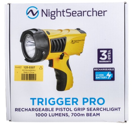 Night Searcher Trigger Pro 1000 لومن / 90 لومن  ( دارای مود حداکثر و حداقل) پرتاب نور حداکثر700 متر  ...