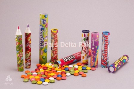 Cardboard tubes (chocolate dragee packaging - Smartiz)