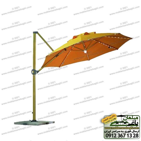 Garden umbrella or sunshade of the villa with the ability to rotate
