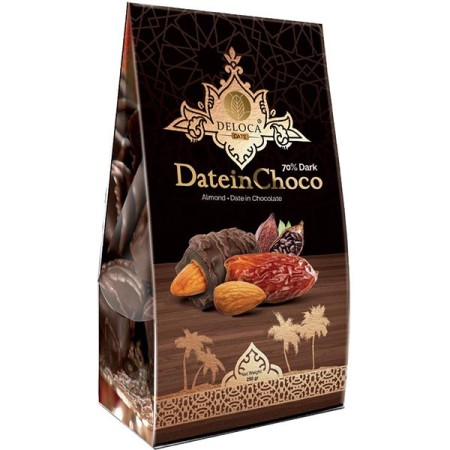 Chocolate dates Coffee with almond kernel