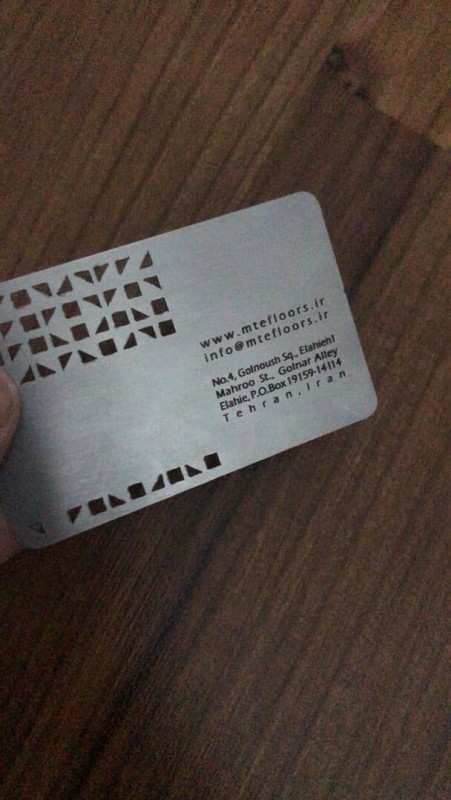 Production of metal business cards