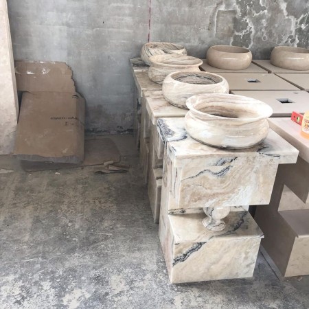 انواع روشویی سنگی ساده و طرح دار اراد