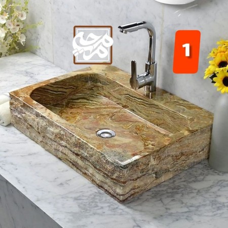 انواع روشویی سنگی ساده و طرح دار اراد