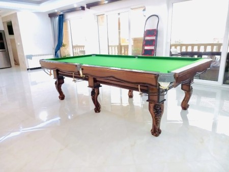 Sell ​​itball billiard table pafili design nine feet six legs full of wood