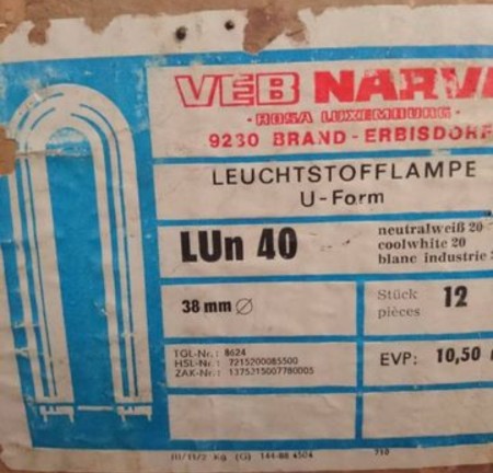 لامپ uشکل 65 وات فلورسنت t8