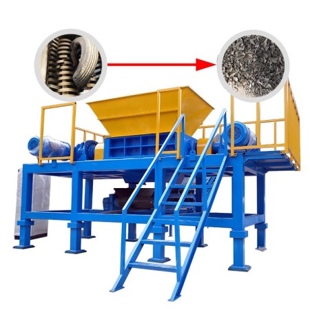 Scrap iron and tire shredder machine