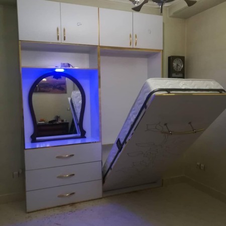 Set of Folding Space-Saving Beds from Production to Consumption