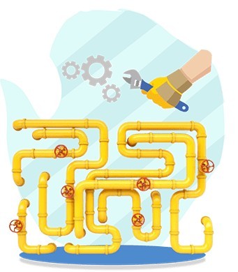 Residential, industrial and commercial gas piping