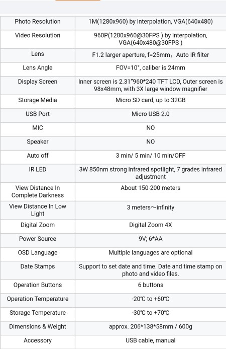 دوربین دید در شب EGS-NV2280