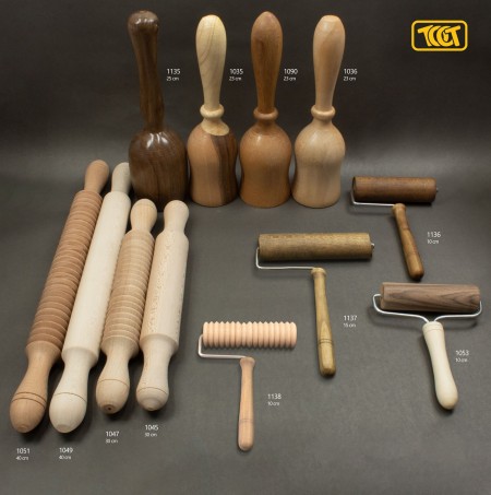 Mulch and wooden rolling pin produced by Tut