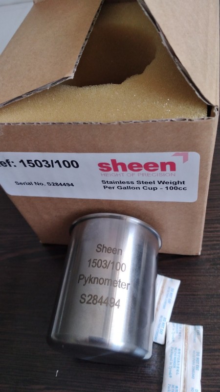 Density cup - steel pycnometer - metal pycnometer