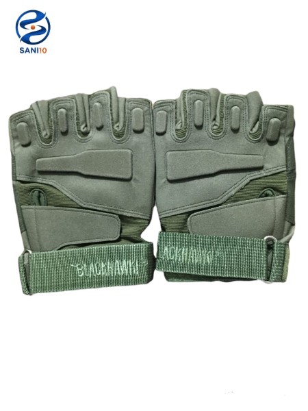 Nubuck sports half-claw gloves