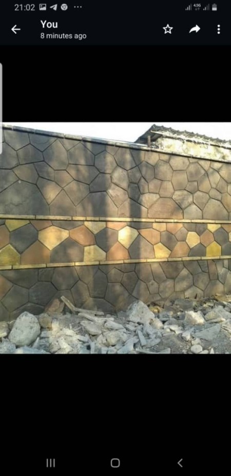 Installation of rubble stone