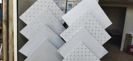 Production and distribution of false ceiling, virtual sky, and mosaic