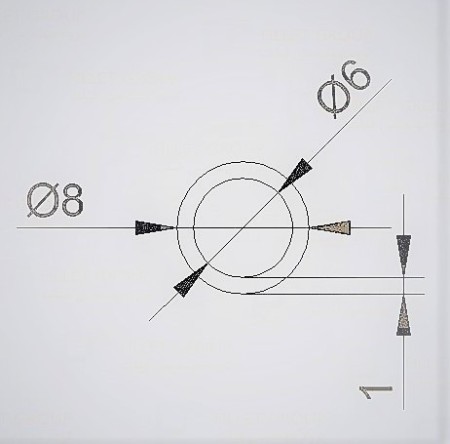 لوله آلومینیومی گازی و یخچالی 8*6