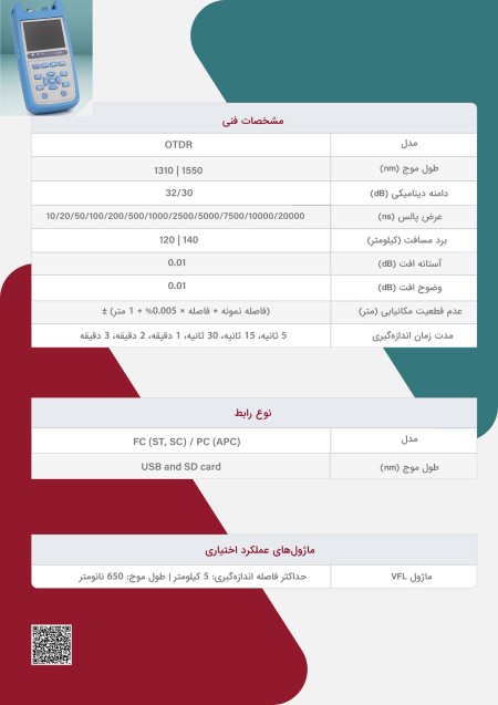دستگاه تست فیبر نوری OTDR Optical Time Doma) otdr )