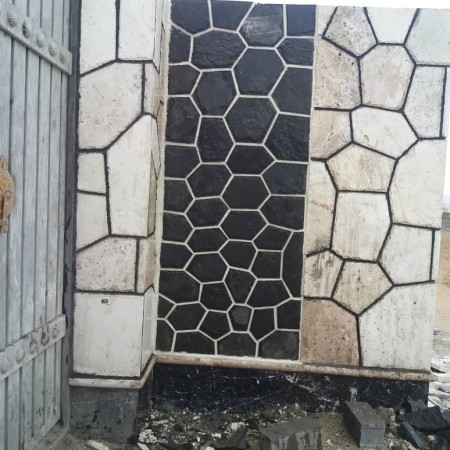 اجرای سنگ برای نمای ساختمان ویلایی سنگی