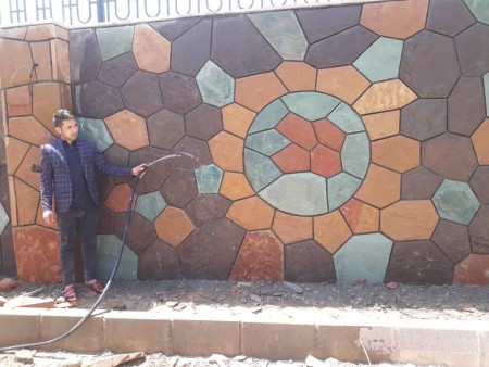 اجرای سنگ برای نمای ساختمان ویلایی سنگی