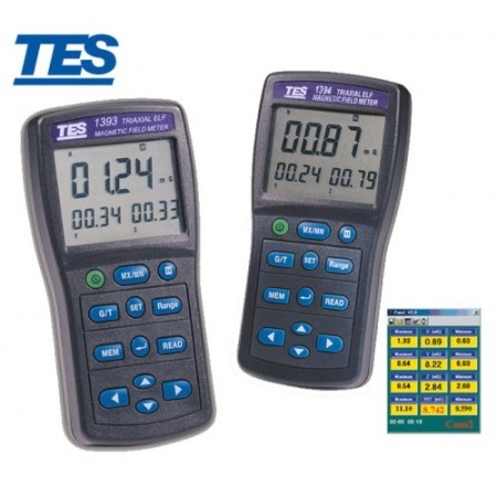Gauss meter three-axis data logger, magnetic wave tester TES-1394S