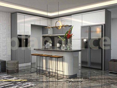 3D design of kitchen cabinets + providing dimensions and free changes