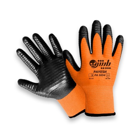 دستکش نیتریل شیاری پایش  از نوع کف مواد