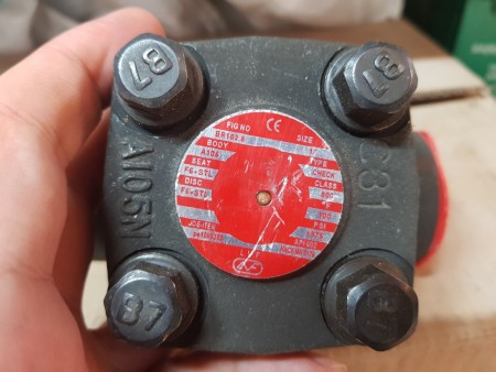 The price of one-way steel valve, size 1, class 800